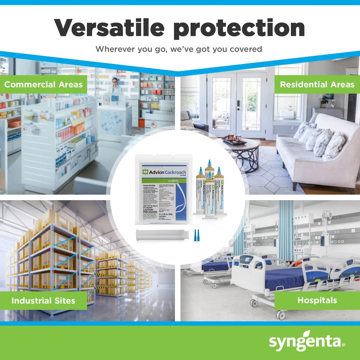 Advion Cockroach Gel Bait, (3 Pack) 12 Tubes x 30-Grams, German Roach Insect Pest Control, Indoor and Outdoor Use, Roach Killer Gel for American, German and Other Major Cockroach Species5