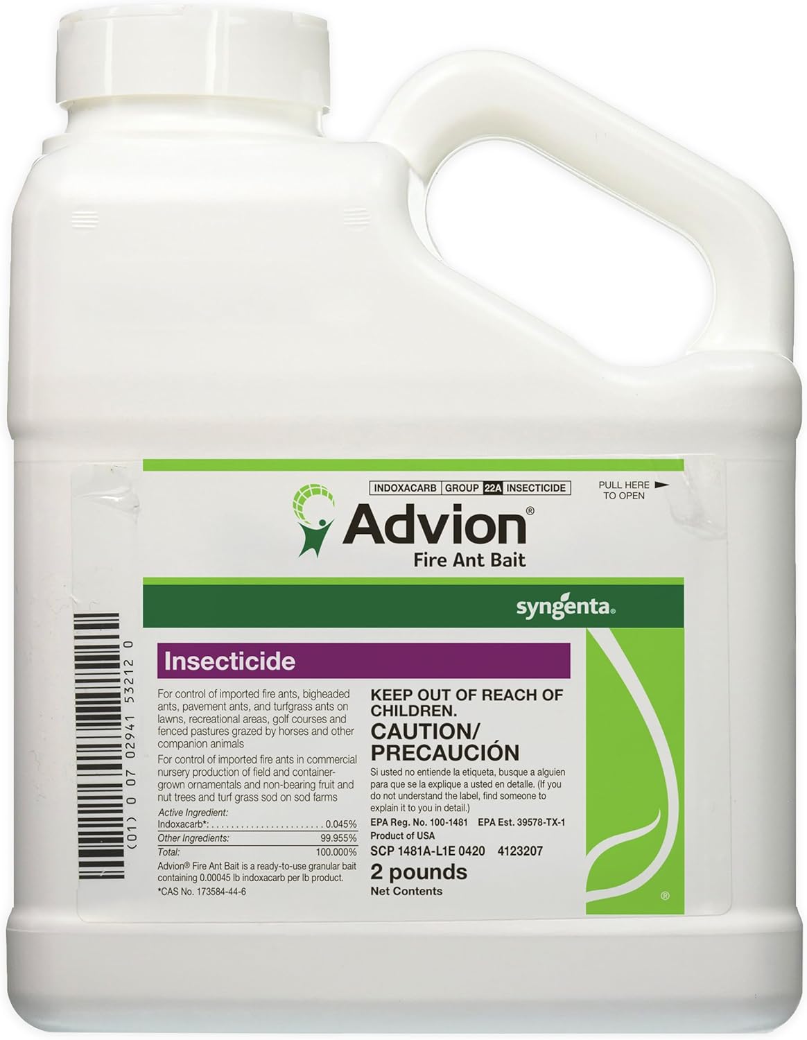 Advion Fire Ant Bait, 2-lb. Shaker Bottle, Highly Effective Fire Ant Bait, Formulated with 0.045% Indoxacarb, Outdoor Use, for Fast-Acting Control of Fire Ants Advion Fire Ant Bait, 2-lb. Shaker Bottle, Highly Effective Fire Ant Bait, Formulated with 0.045% Indoxacarb, Outdoor Use, for Fast-Acting Control of Fire Ants