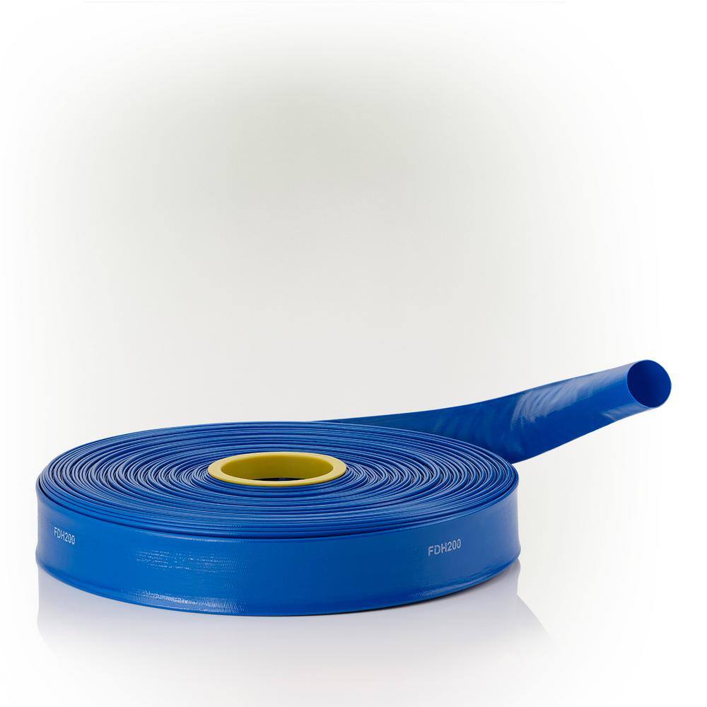 Alpine Corporation FDH200 2 in. Diameter x 300 ft. Heavy Duty PVC Lay Flat Water Discharge and Backwash Hose for Draining Pools, Ponds and More Alpine Corporation FDH200 2 in. Diameter x 300 ft. Heavy Duty PVC Lay Flat Water Discharge and Backwash Hose for Draining Pools, Ponds and More