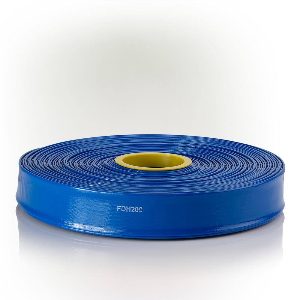Alpine Corporation FDH200 2 in. Diameter x 300 ft. Heavy Duty PVC Lay Flat Water Discharge and Backwash Hose for Draining Pools, Ponds and More11