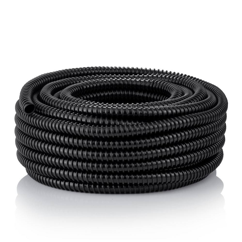 Alpine Corporation KFH112 1-1 2 in. I.D. x 100 ft. Multi-Use Pond Black Kink Free, Corrugated, Non-Kink Flexible PVC Tubing0