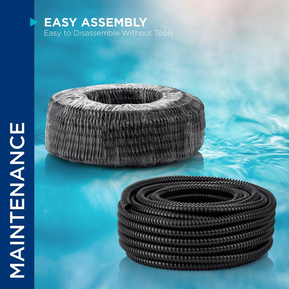 Alpine Corporation KFH112 1-1 2 in. I.D. x 100 ft. Multi-Use Pond Black Kink Free, Corrugated, Non-Kink Flexible PVC Tubing4