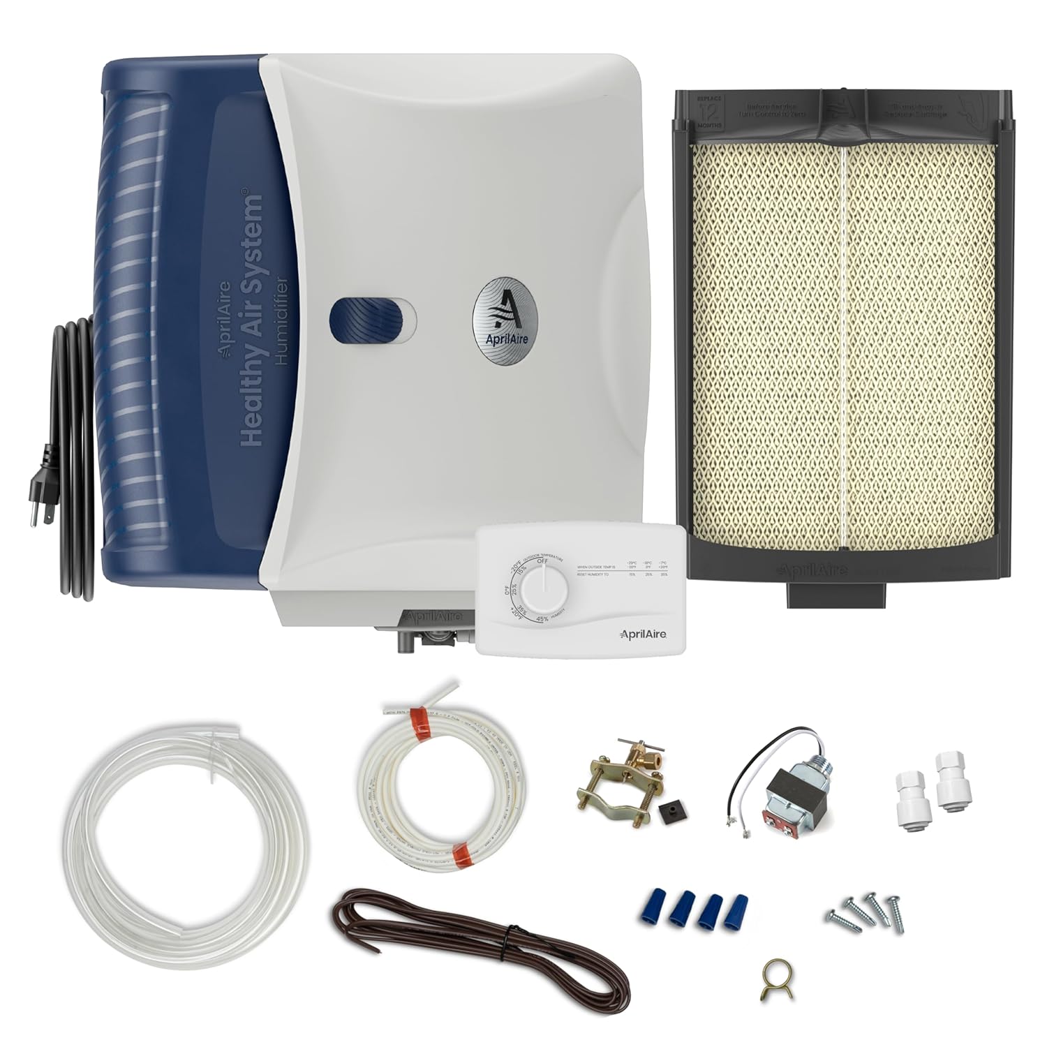 AprilAire 720MKZ Whole-House Fan-Powered Evaporative Humidifier – 21 GPD, Water Saving, Manual Control, Installation Kit, for up to 6,250 Sq. Ft., Part of the AprilAire Healthy Air System AprilAire 720MKZ Whole-House Fan-Powered Evaporative Humidifier – 21 GPD, Water Saving, Manual Control, Installation Kit, for up to 6,250 Sq. Ft., Part of the AprilAire Healthy Air System