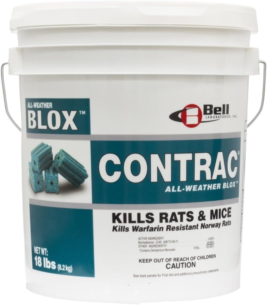 BELL 18 LB Contrac Blox Rodent Control Rodenticide Kills Mice & Rats1
