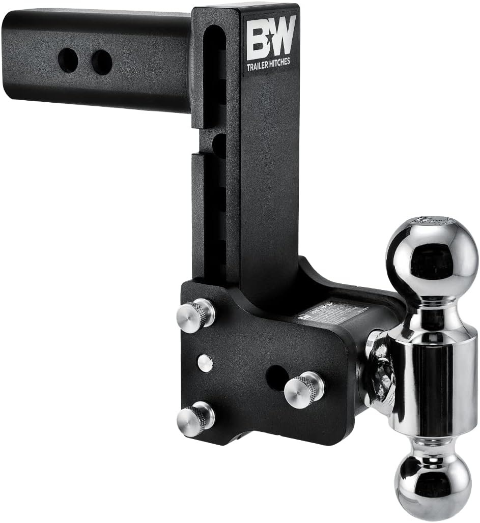 B&W Trailer Hitches Tow & Stow Adjustable Trailer Hitch Ball Mount - Fits 2.5 Receiver, Dual Ball (2 x 2-5 16), 7 Drop, 18,000 GTW - TS20040B B&W Trailer Hitches Tow & Stow Adjustable Trailer Hitch Ball Mount - Fits 2.5" Receiver, Dual Ball (2" x 2-5/16"), 7" Drop, 18,000 GTW - TS20040B