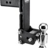 B&W Trailer Hitches Tow & Stow Adjustable Trailer Hitch Ball Mount - Fits 2.5" Receiver, Dual Ball (2" x 2-5/16"), 8.5" Drop, 18,000 GTW - TS20043B