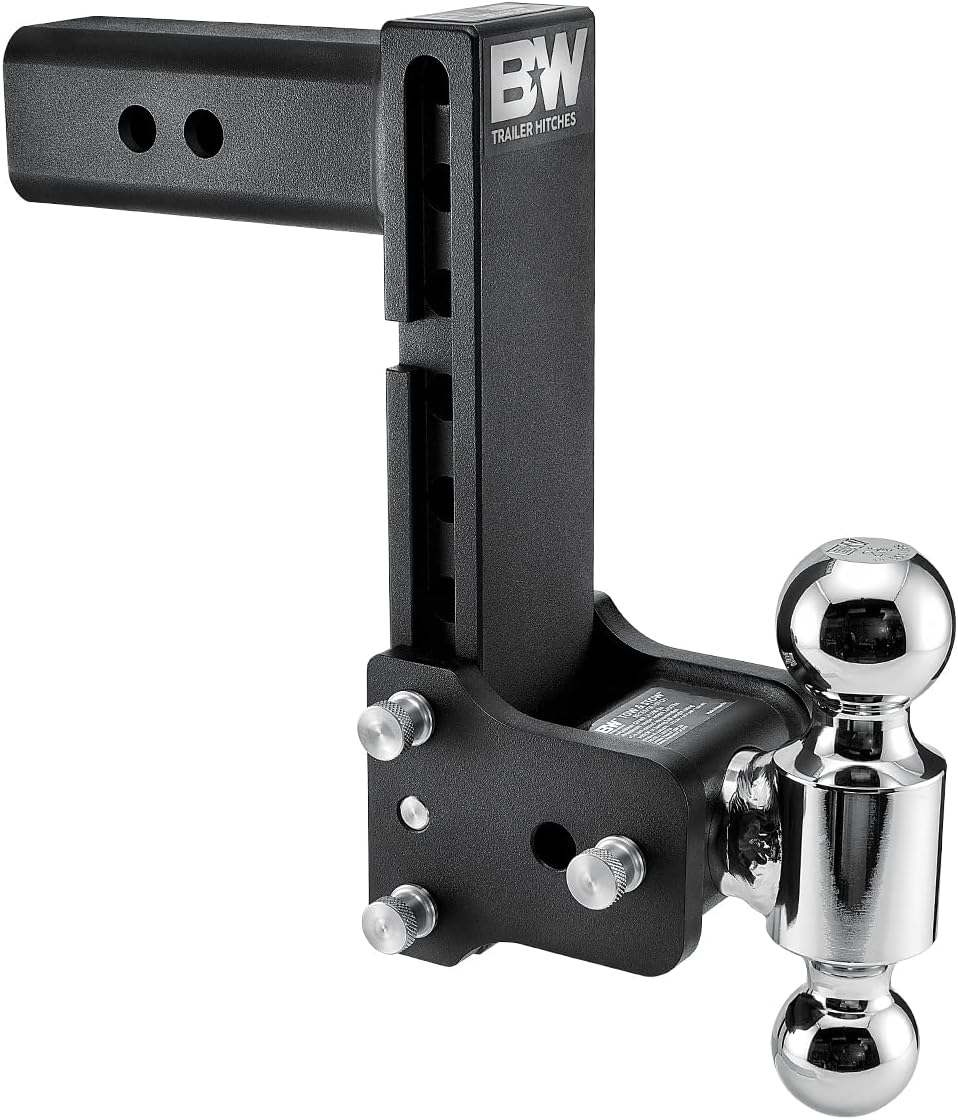 B&W Trailer Hitches Tow & Stow Adjustable Trailer Hitch Ball Mount - Fits 2.5 Receiver, Dual Ball (2 x 2-5 16), 8.5 Drop, 18,000 GTW - TS20043B B&W Trailer Hitches Tow & Stow Adjustable Trailer Hitch Ball Mount - Fits 2.5" Receiver, Dual Ball (2" x 2-5/16"), 8.5" Drop, 18,000 GTW - TS20043B