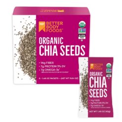 Betterbody Foods Organic Chia Seeds, 1.48 oz packets (Pack of 24)