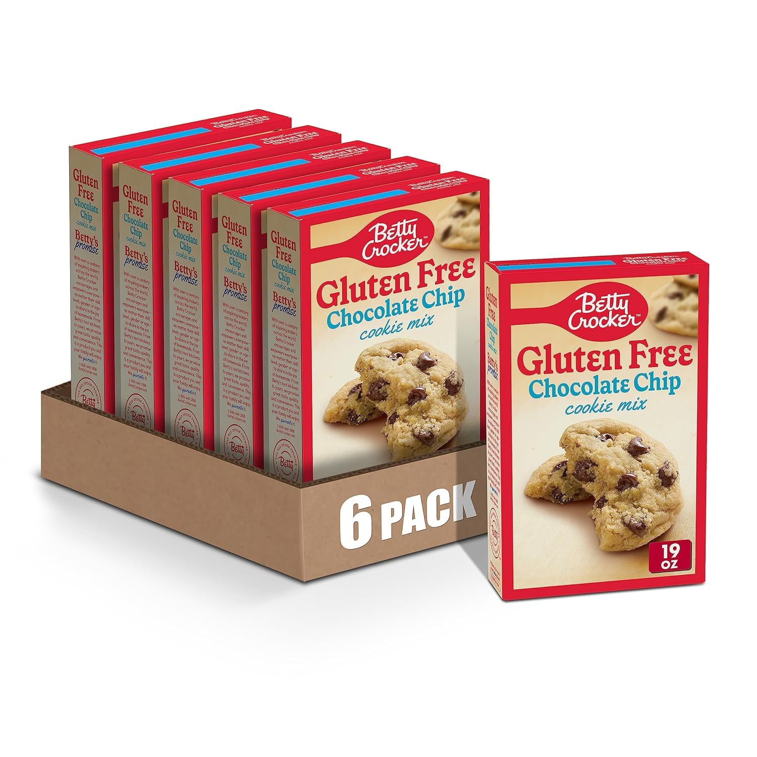 Betty Crocker Gluten Free Chocolate Chip Cookie Mix, 19 oz. (Pack of 6) Betty Crocker Gluten Free Chocolate Chip Cookie Mix, 19 oz. (Pack of 6)