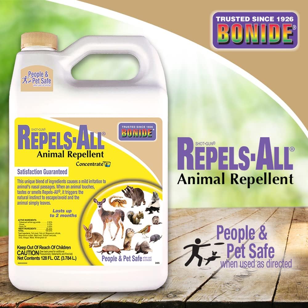 Bonide Repels-All Animal Repellent, 128 oz Concentrate for Outdoor Pest Control, Deter Deer from Garden, People & Pet Safe6