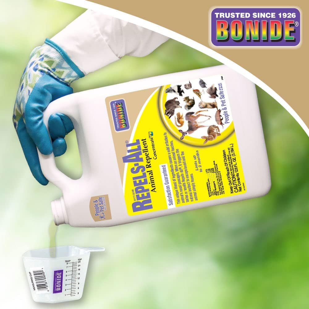 Bonide Repels-All Animal Repellent, 128 oz Concentrate for Outdoor Pest Control, Deter Deer from Garden, People & Pet Safe7