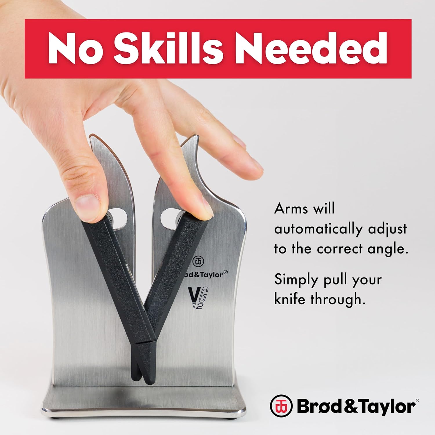 Brod & Taylor VG2 Professional Knife Sharpener 3-Action Tungsten Carbide (Stainless Steel)7