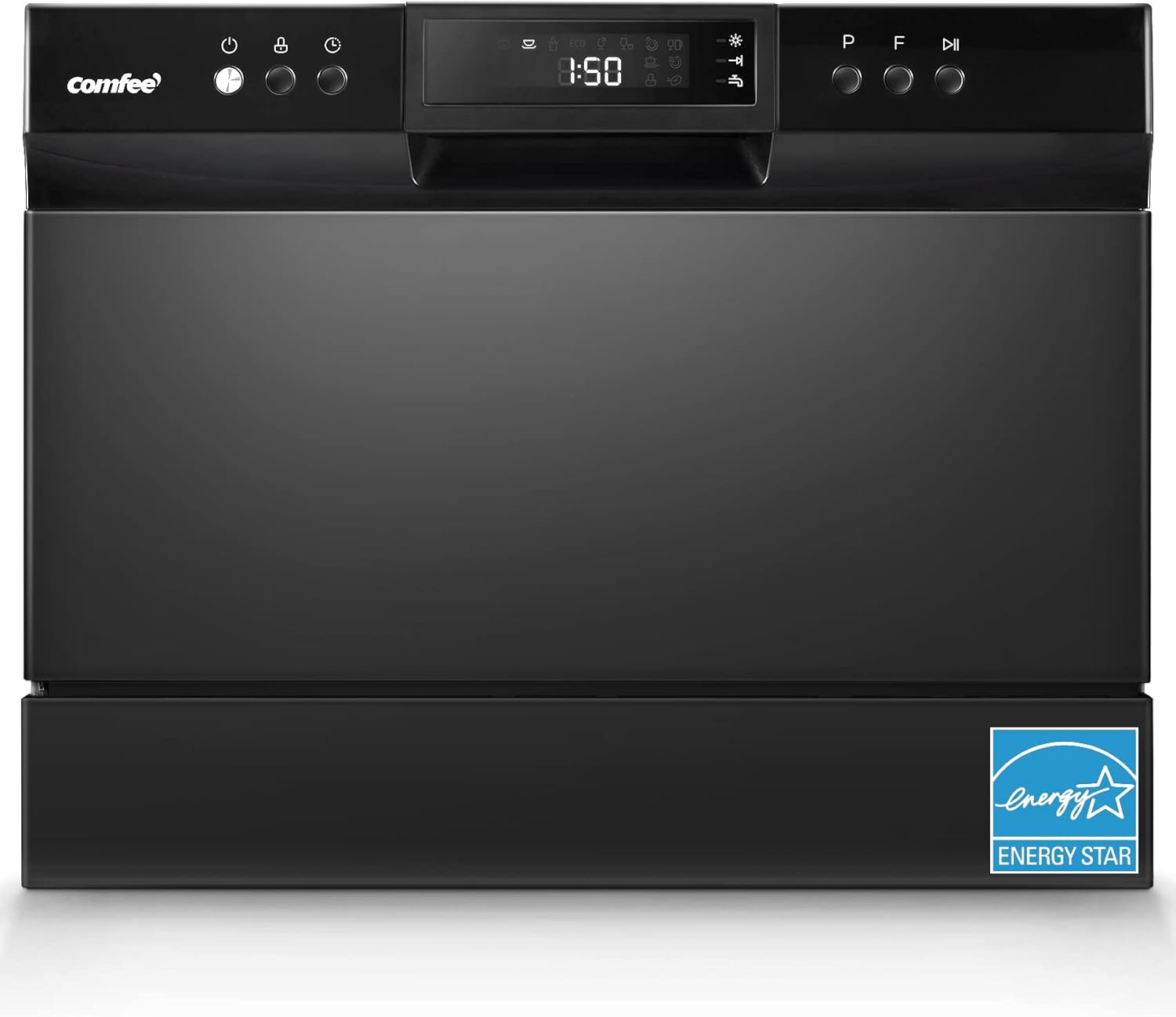 COMFEE’ Countertop Dishwasher, Energy Star Portable Dishwasher, 6 Place Settings & 8 Washing Programs, Speed, Baby-Care, ECO& Glass, Dish Washer for Dorm, RV& Apartment, Black COMFEE’ Countertop Dishwasher, Energy Star Portable Dishwasher, 6 Place Settings & 8 Washing Programs, Speed, Baby-Care, ECO& Glass, Dish Washer for Dorm, RV& Apartment, Black