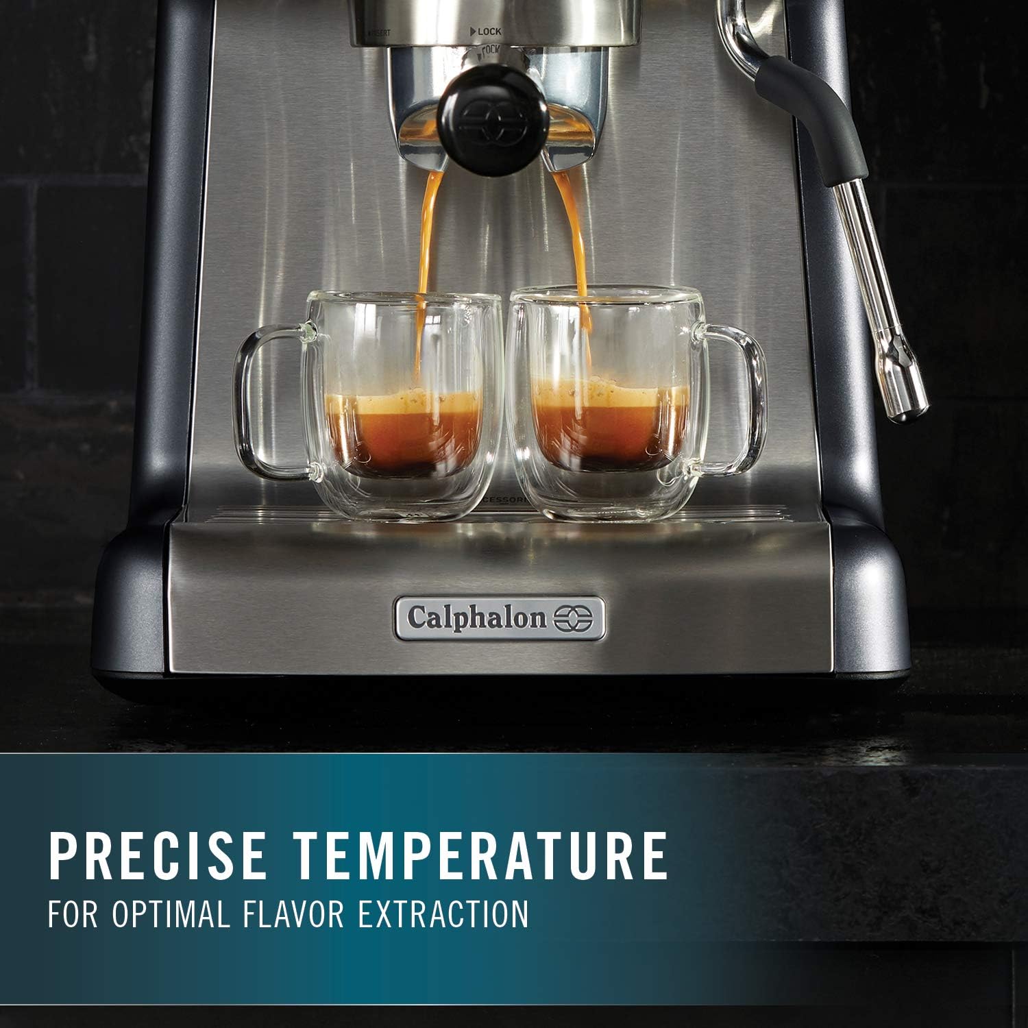 Calphalon BVCLECMP1 Temp iQ Espresso Machine with Steam Wand, Stainless3