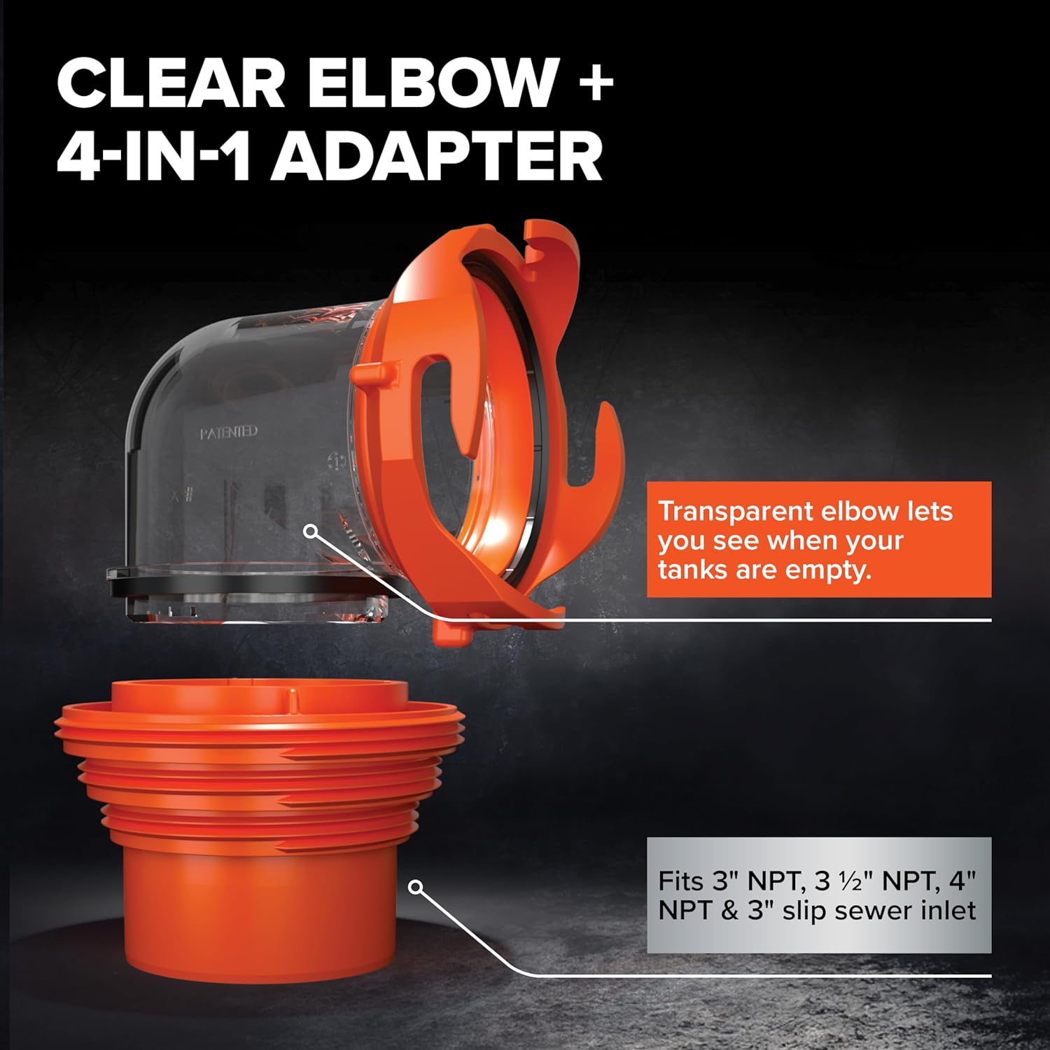 Camco RhinoEXTREME 20' RV Sewer Hose Kit – Premium Sewer Kit — Pre-Assembled & Ready-to-Use — Includes 4-in-1 Dump Station Adapter & Storage Caps — Crush & Abrasion Resistant (21012)7