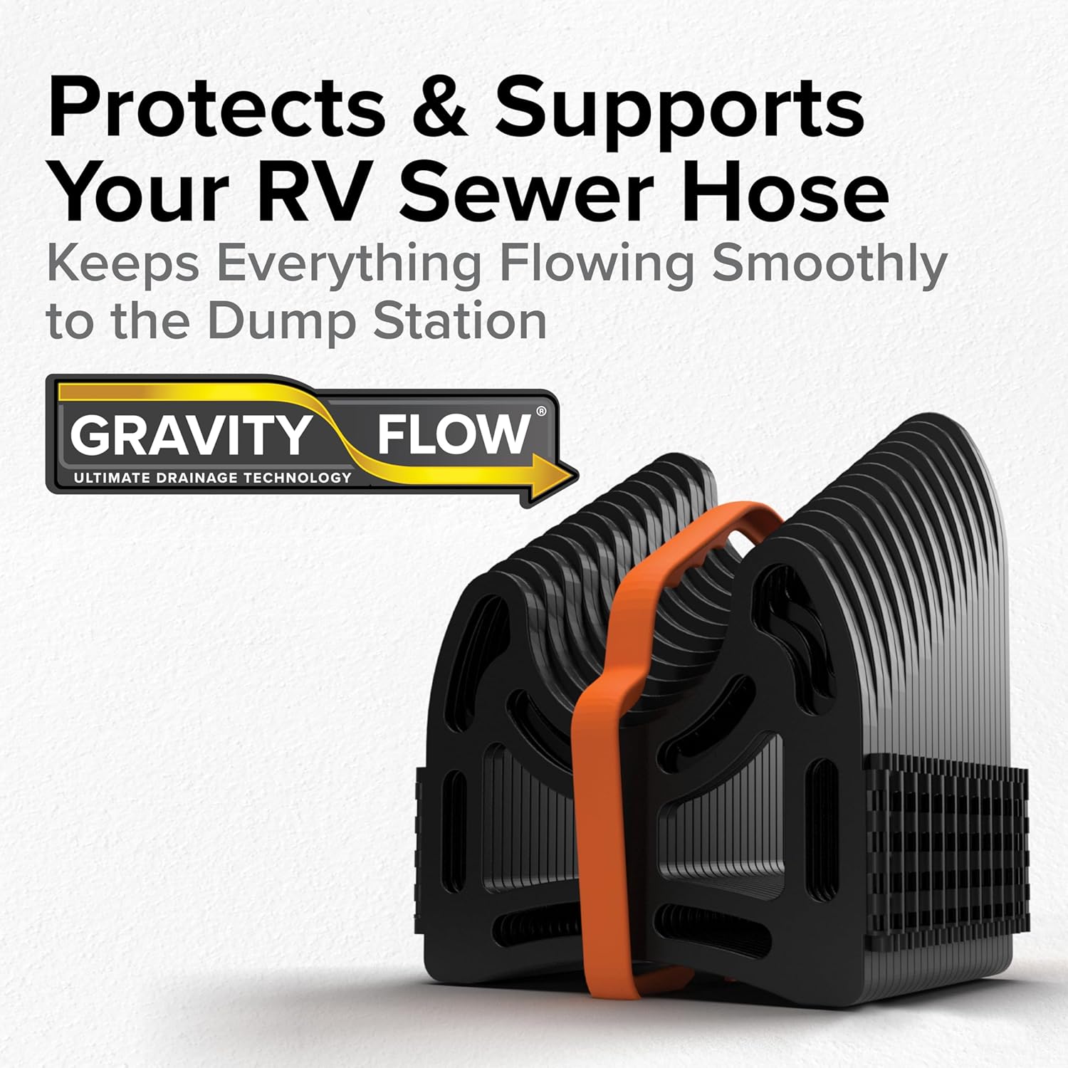 Camco Sidewinder 20-Ft RV Sewer Hose Support - Flexible Telescoping Design for Curving Around Obstacles & Deep Cradles Secure RV Sewer Hose - Out-of-Box Ready & Folds for RV Storage (43052)4