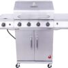 Charbroil Performance Series Convective 4-Burner with Side Burner Cabinet Propane Gas Grill, Stainless Steel - 463354021