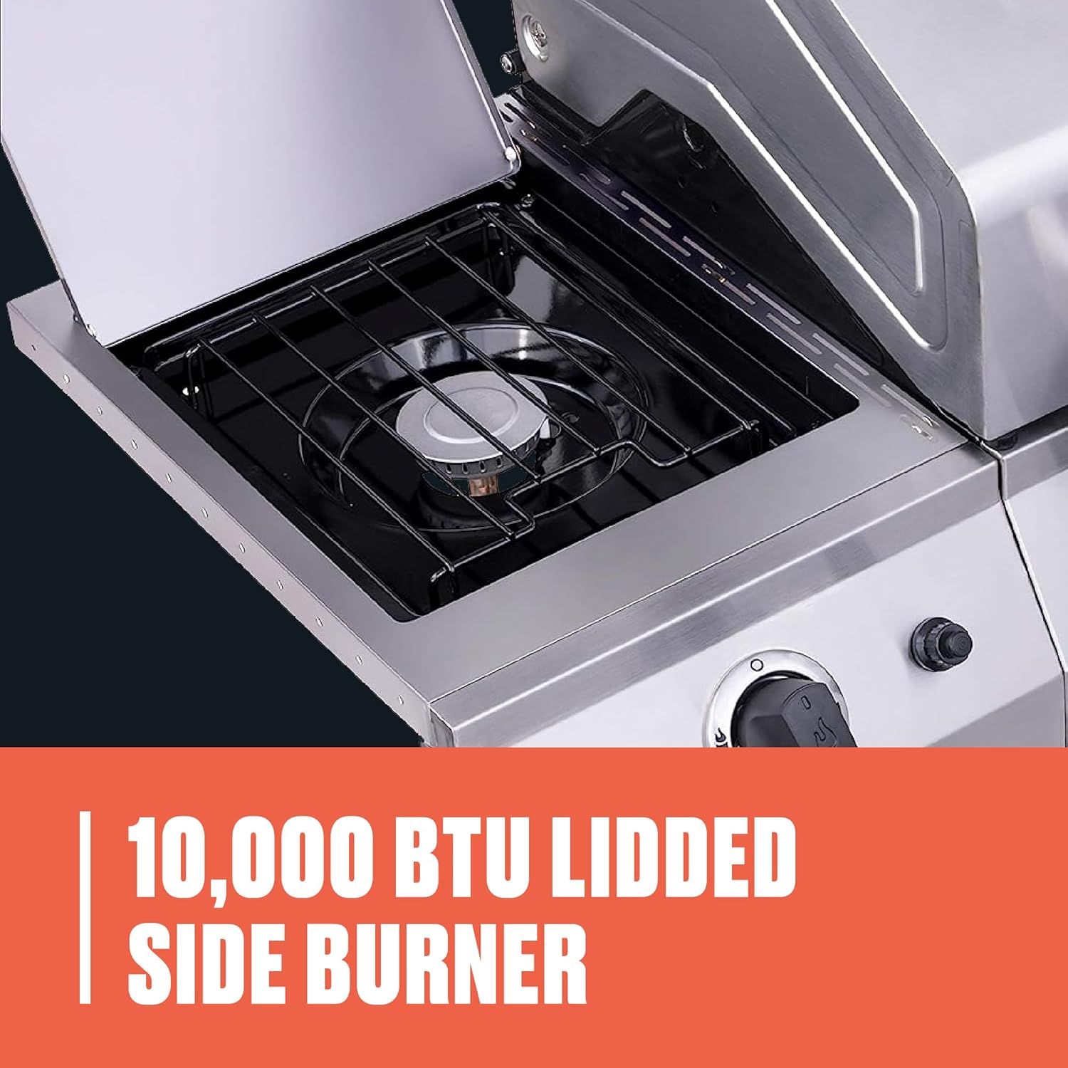 Charbroil Performance Series Convective 4-Burner with Side Burner Cabinet Propane Gas Grill, Stainless Steel - 46335402109