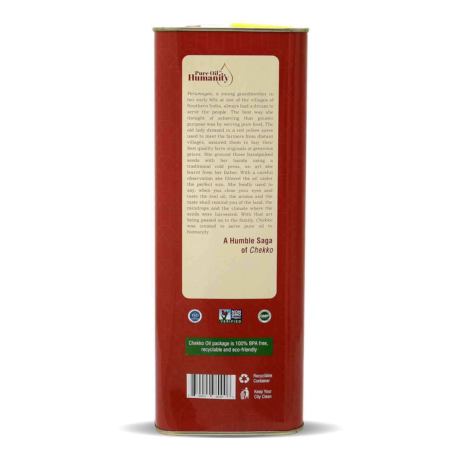 Chekko Cold Pressed Virgin 5L Groundnut Peanut Oil 100% Natural, Pure, Non GMO & Wood Pressed 169 FL.Oz for Cooking4