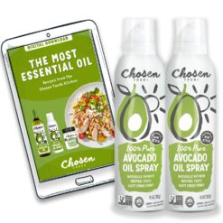Chosen Foods 100% Pure Avocado Oil Spray, Keto Diet Friendly, Kosher Cooking Spray for Baking, High-Heat Cooking and Frying (13.5 oz, 2 Pack) + Recipe eBook