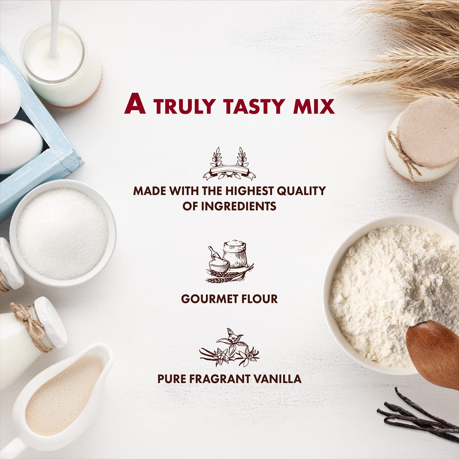 Classique Fare Belgian Waffle Mix - Makes Light and Crisp Waffles, Pancakes, Muffins & Crepes - Works with Waffle Maker - Fast and Fresh Breakfast Foods - 1 Pound (Pack of 6)7