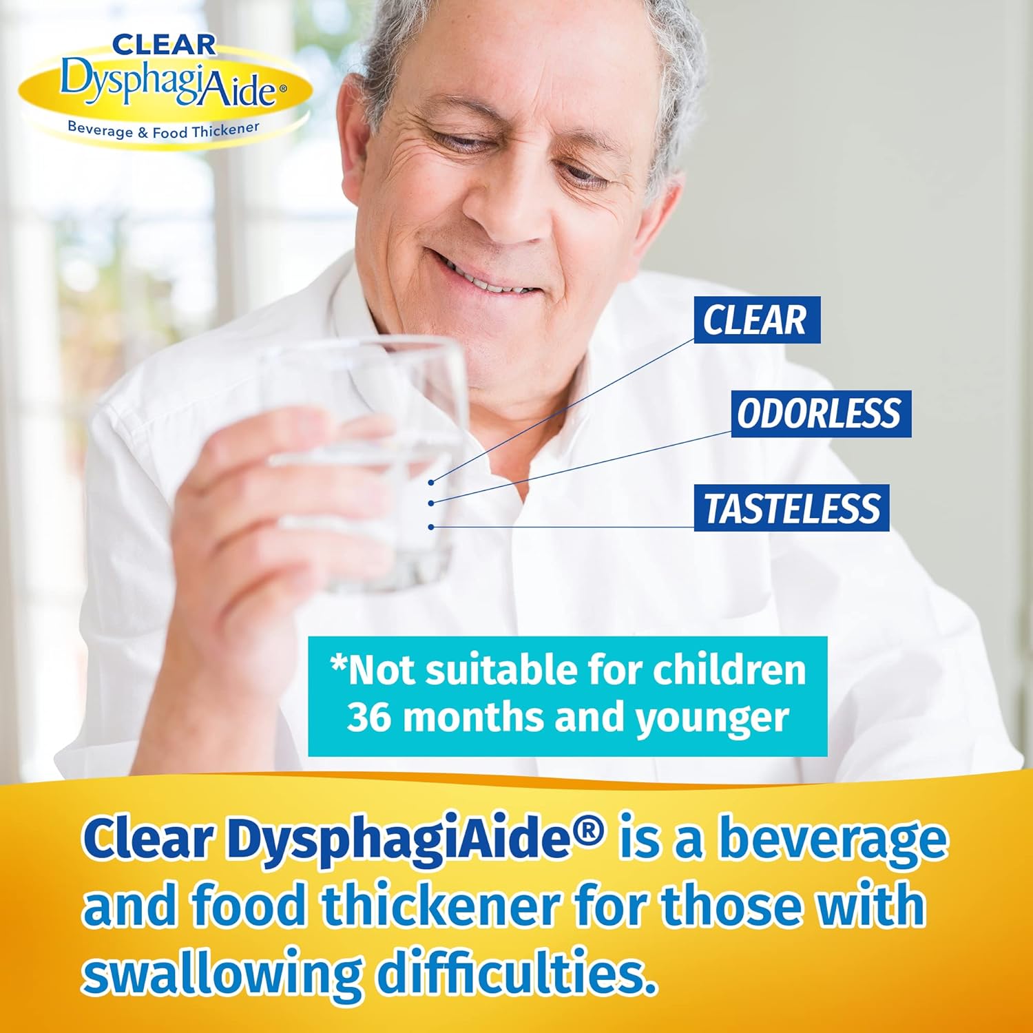 Clear DysphagiAide Thickener Powder - 400 Servings Jar - Instant Thickener for Liquids and Foods – For people with Dysphagia, Pack of 1, (19.75 oz jar)28