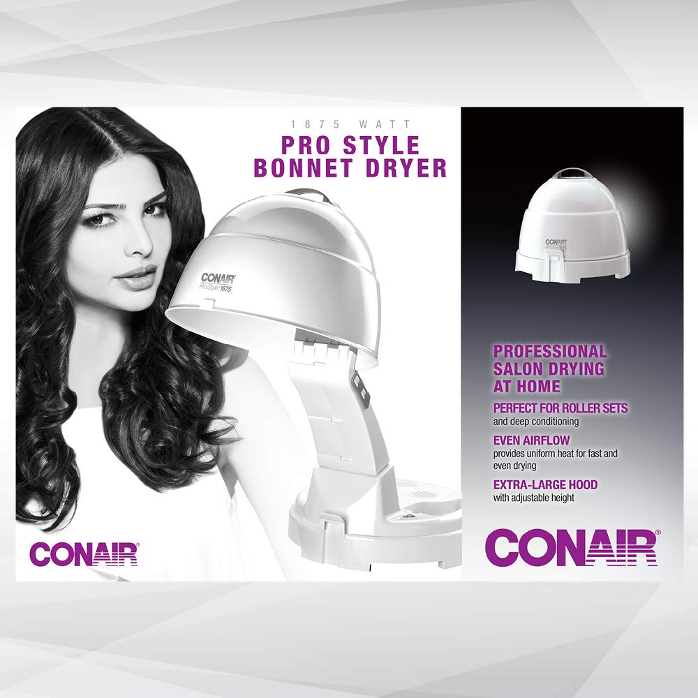 Conair Bonnet Hair Dryer, 1875W Pro Style Bonnet Ionic Hair Dryer3