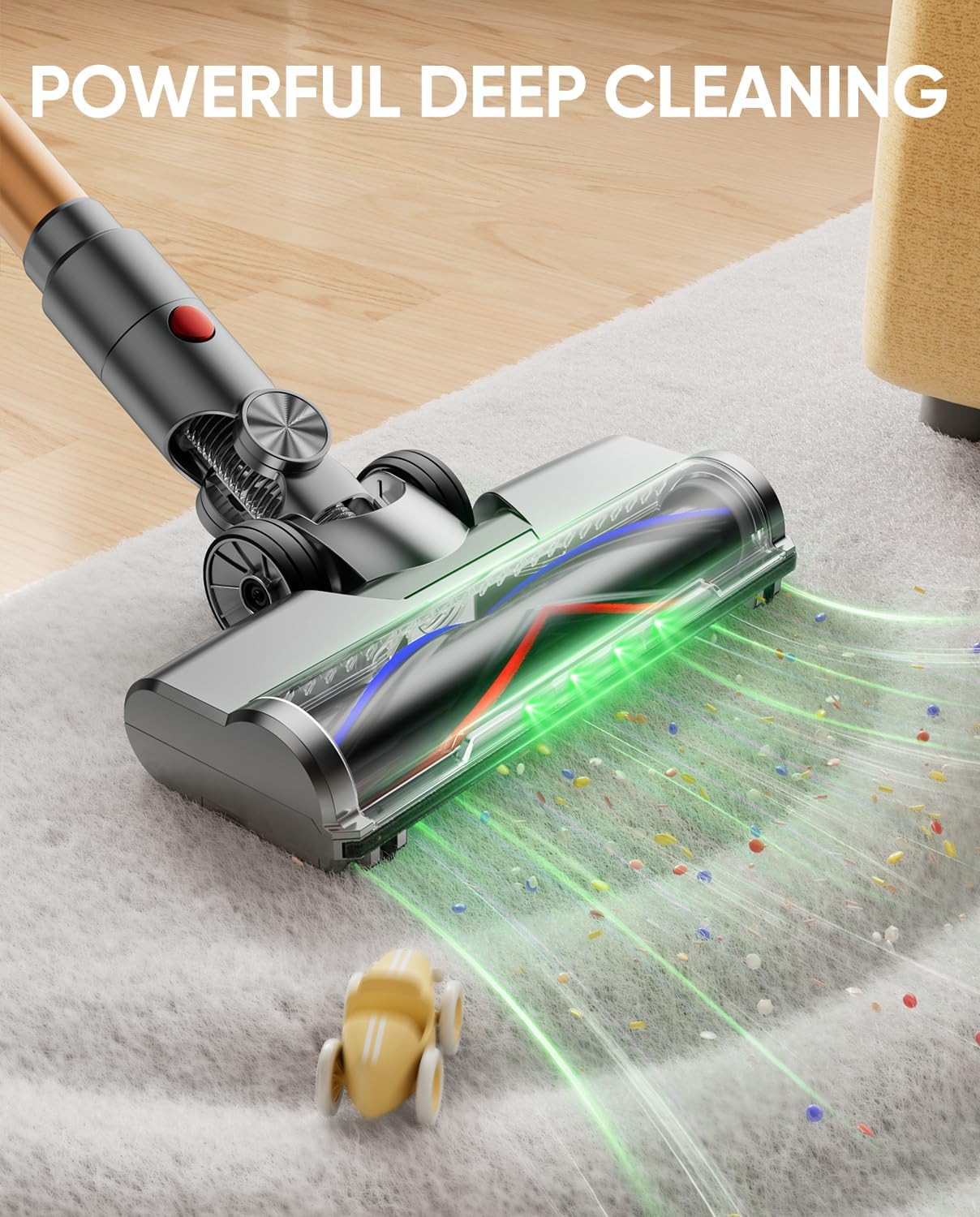 Cordless Vacuum Cleaner, 580W 48KPA 65Mins Vacuum Cleaners for Home, Super 1.8L Cup& Large LED Screen Stick Vacuum Anti-Tangle, Lightweight Cordless Vacuum with Charging Dock for Pet Hair Carpet Floor6