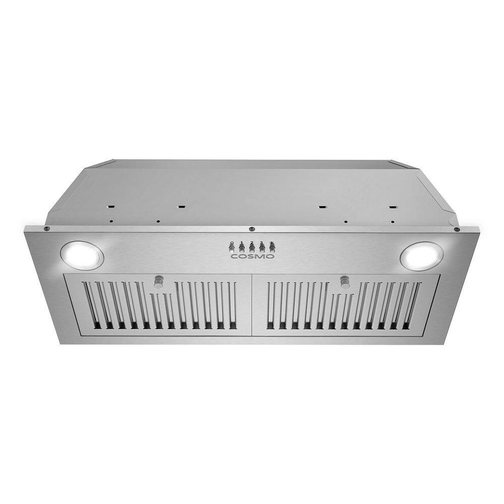 Cosmo COS-30IRHP 30 in. Lumin Collection 380 CFM Ducted Insert Range Hood, Button Controls, LED Lights, Stainless Steel Cosmo COS-30IRHP 30 in. Lumin Collection 380 CFM Ducted Insert Range Hood, Button Controls, LED Lights, Stainless Steel