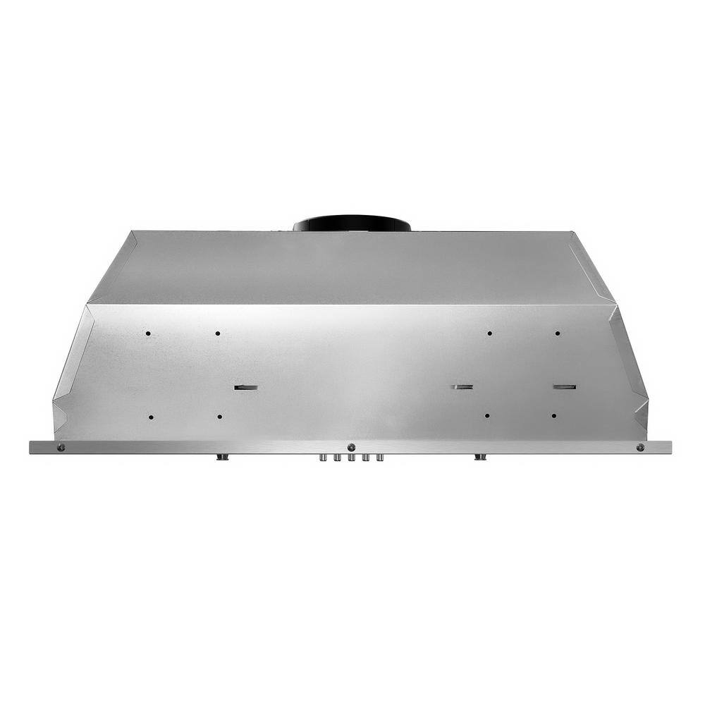 Cosmo COS-30IRHP 30 in. Lumin Collection 380 CFM Ducted Insert Range Hood, Button Controls, LED Lights, Stainless Steel0