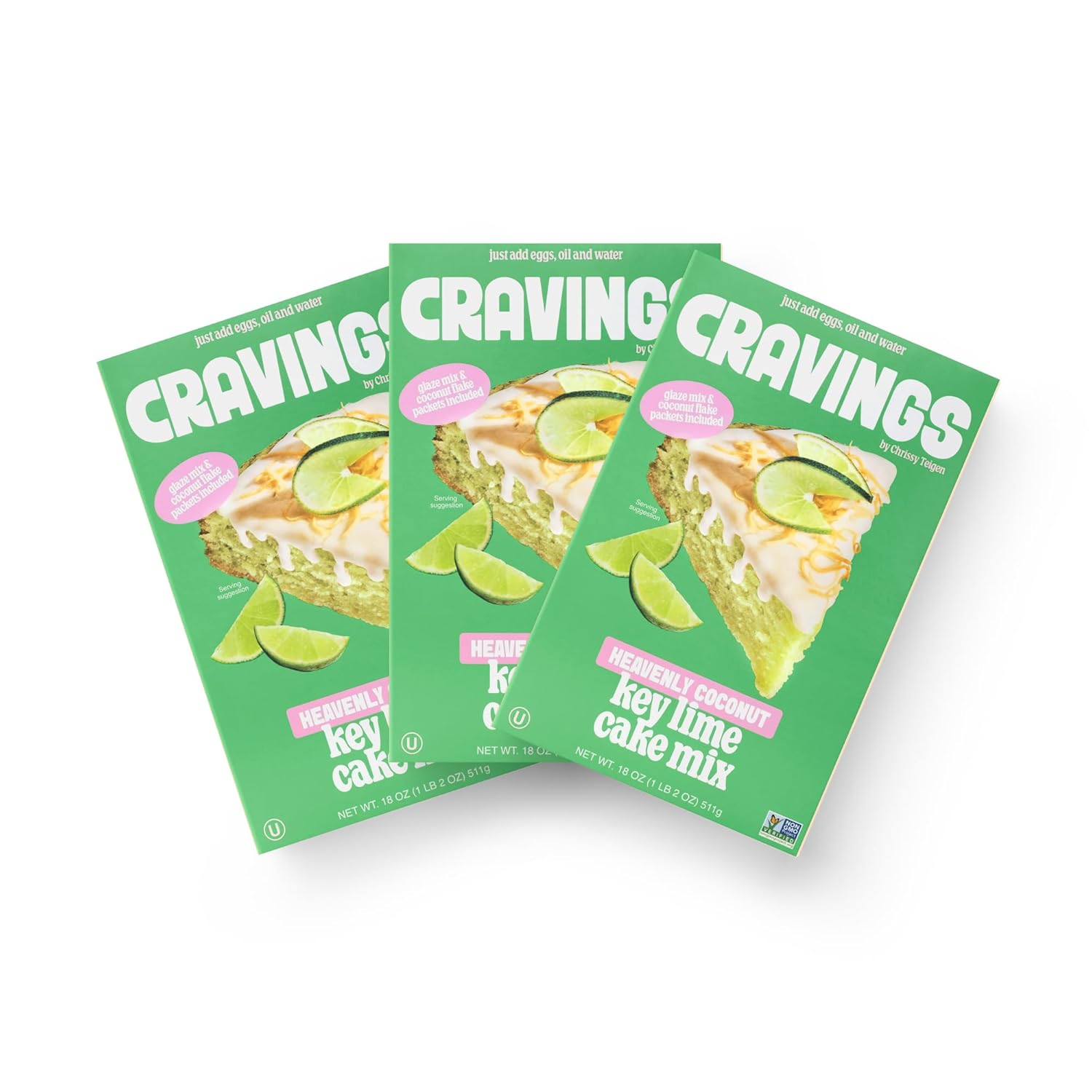 Cravings by Chrissy Teigen Heavenly Cake and Cupcake Mix, Coconut Key Lime Cake Mix,18 oz (Pack of 3) Cravings by Chrissy Teigen Heavenly Cake and Cupcake Mix, Coconut Key Lime Cake Mix,18 oz (Pack of 3)