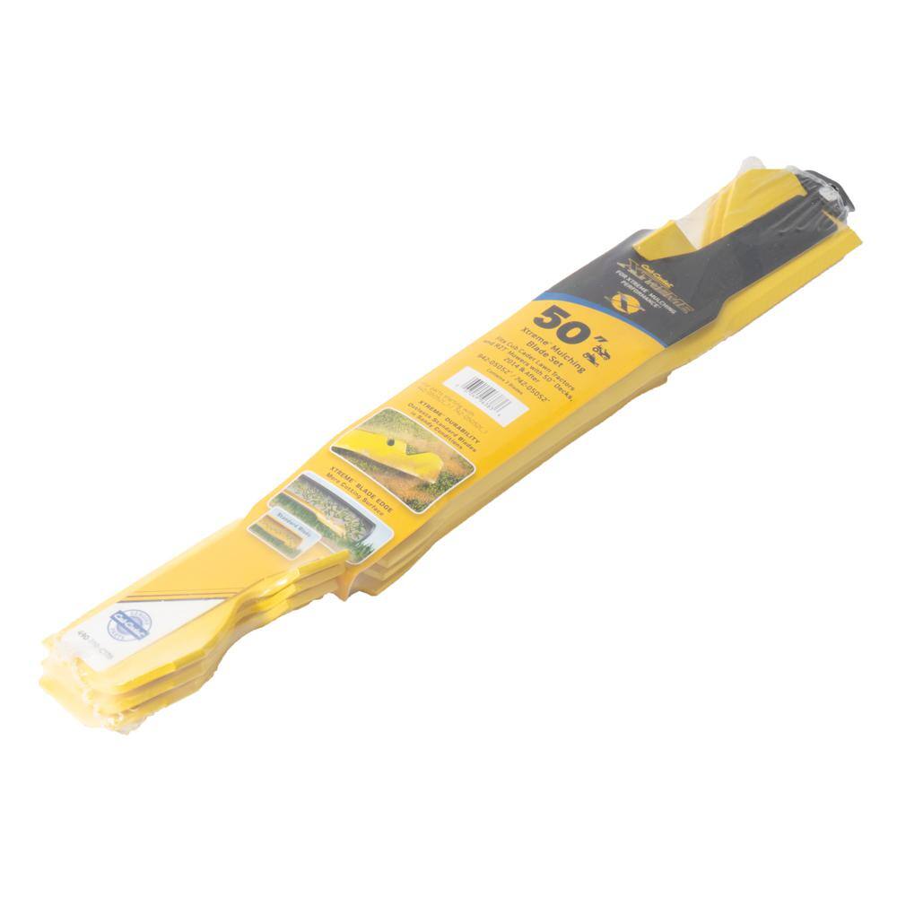 Cub Cadet 490-110-C178 Original Equipment Xtreme 3-in-1 Blade Set for Select 50 in. Mowers with 6-Point Star OE# 942-05052-X, 942-05052-X7