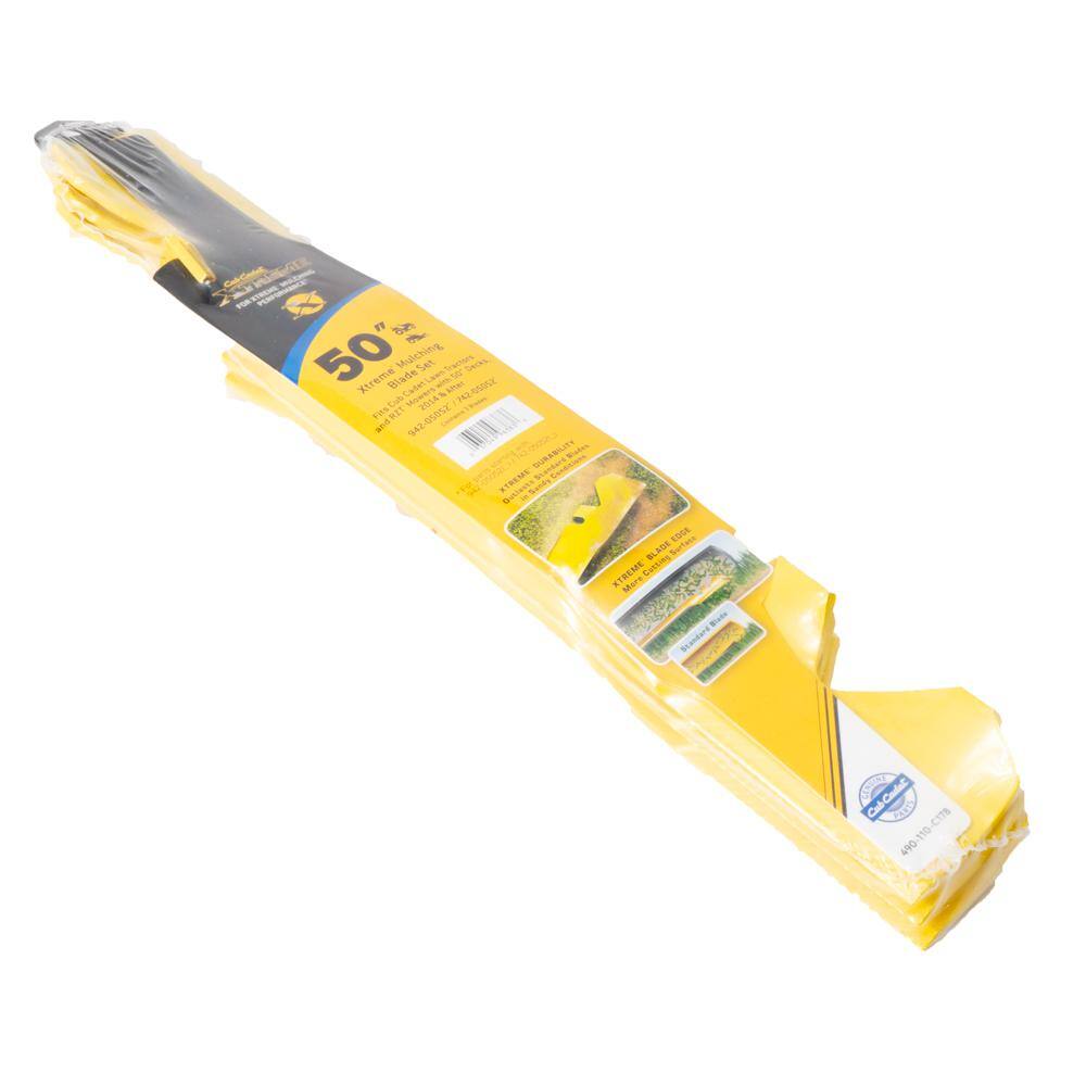 Cub Cadet 490-110-C178 Original Equipment Xtreme 3-in-1 Blade Set for Select 50 in. Mowers with 6-Point Star OE# 942-05052-X, 942-05052-X8