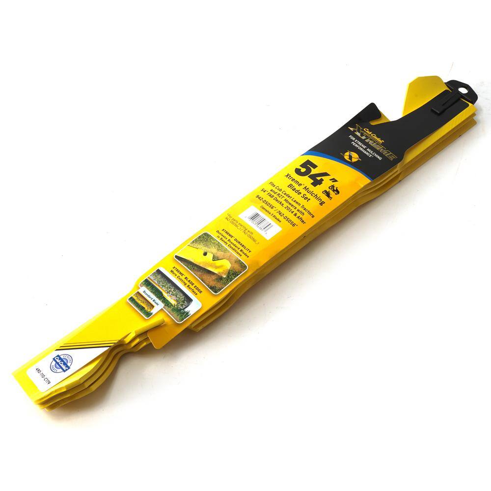 Cub Cadet 490-110-C179 Original Equipment Xtreme 3-in-1 Blade Set for Select 54 in. Mowers with 6-Point Star OE# 942-05056-X, 942-05056-X6