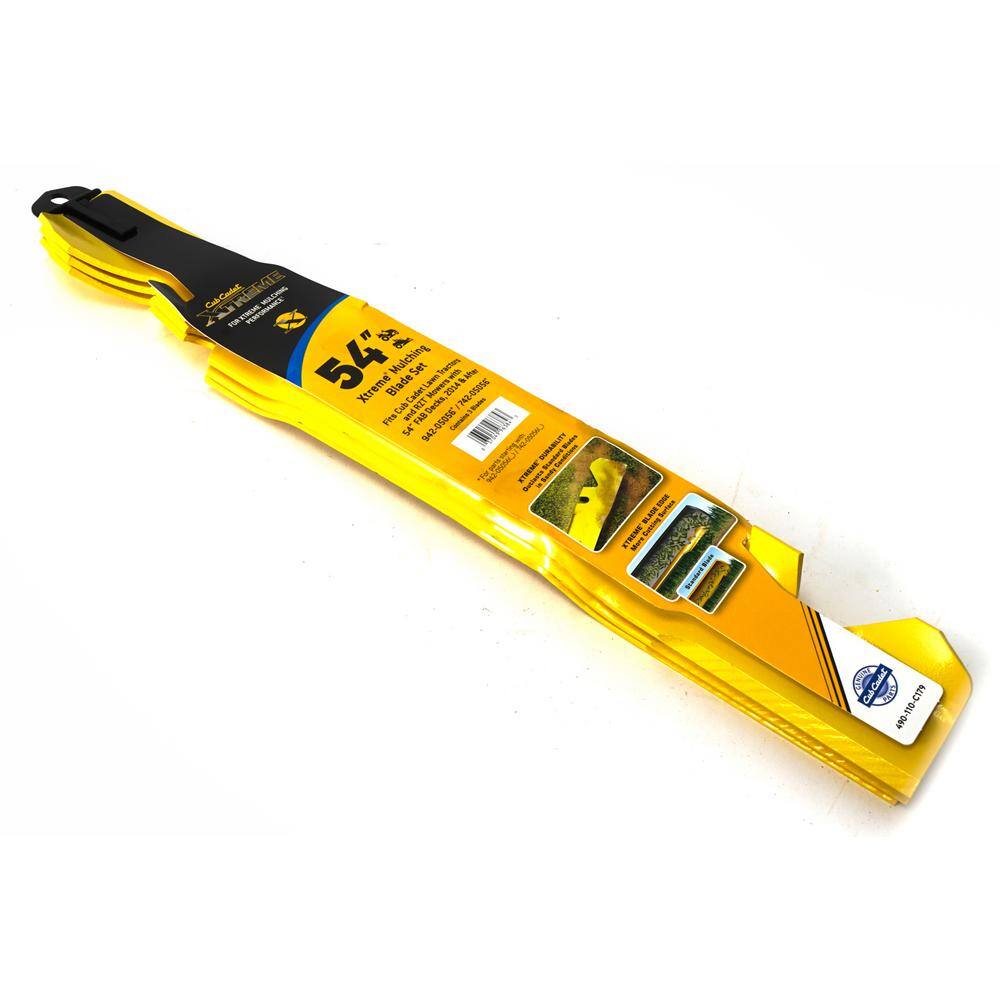 Cub Cadet 490-110-C179 Original Equipment Xtreme 3-in-1 Blade Set for Select 54 in. Mowers with 6-Point Star OE# 942-05056-X, 942-05056-X8