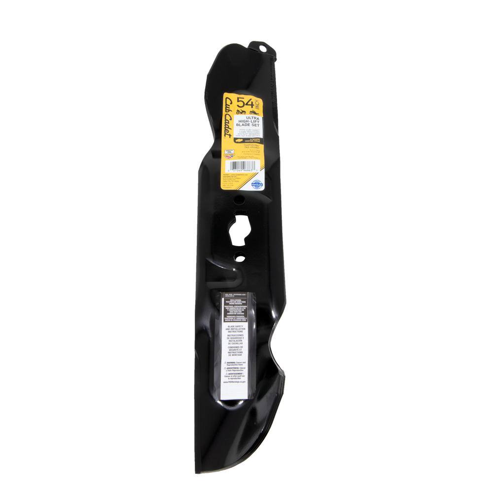 Cub Cadet 490-110-C194 Original Equipment High Lift Blade Set for Select 54 in. Riding Lawn Mowers with S-Shape Center OE# 742-05086, 742P05086 Cub Cadet 490-110-C194 Original Equipment High Lift Blade Set for Select 54 in. Riding Lawn Mowers with S-Shape Center OE# 742-05086, 742P05086