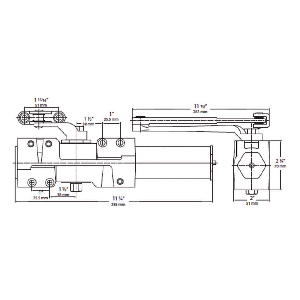DELANEY HARDWARE 608841 Heavy Duty Grade 1 Cast Iron Body Duro Bronze Finish Commercial Door Closer with Delay Action3