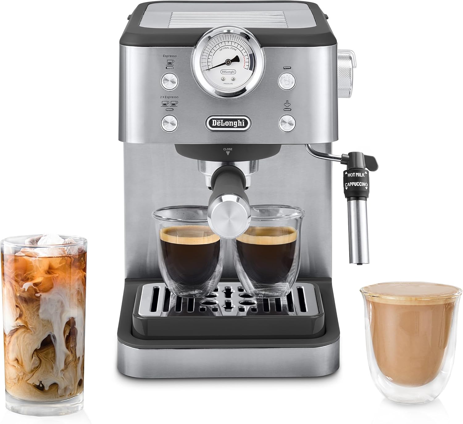 De’Longhi Linea Classic Espresso Machine with Milk Frother, 15-Bar Pump & Temperature Control - Barista Coffee Maker Kit for Espresso, Latte, Cappuccino & Iced Coffee - Italian Stainless Steel Design De’Longhi Linea Classic Espresso Machine with Milk Frother, 15-Bar Pump & Temperature Control - Barista Coffee Maker Kit for Espresso, Latte, Cappuccino & Iced Coffee - Italian Stainless Steel Design