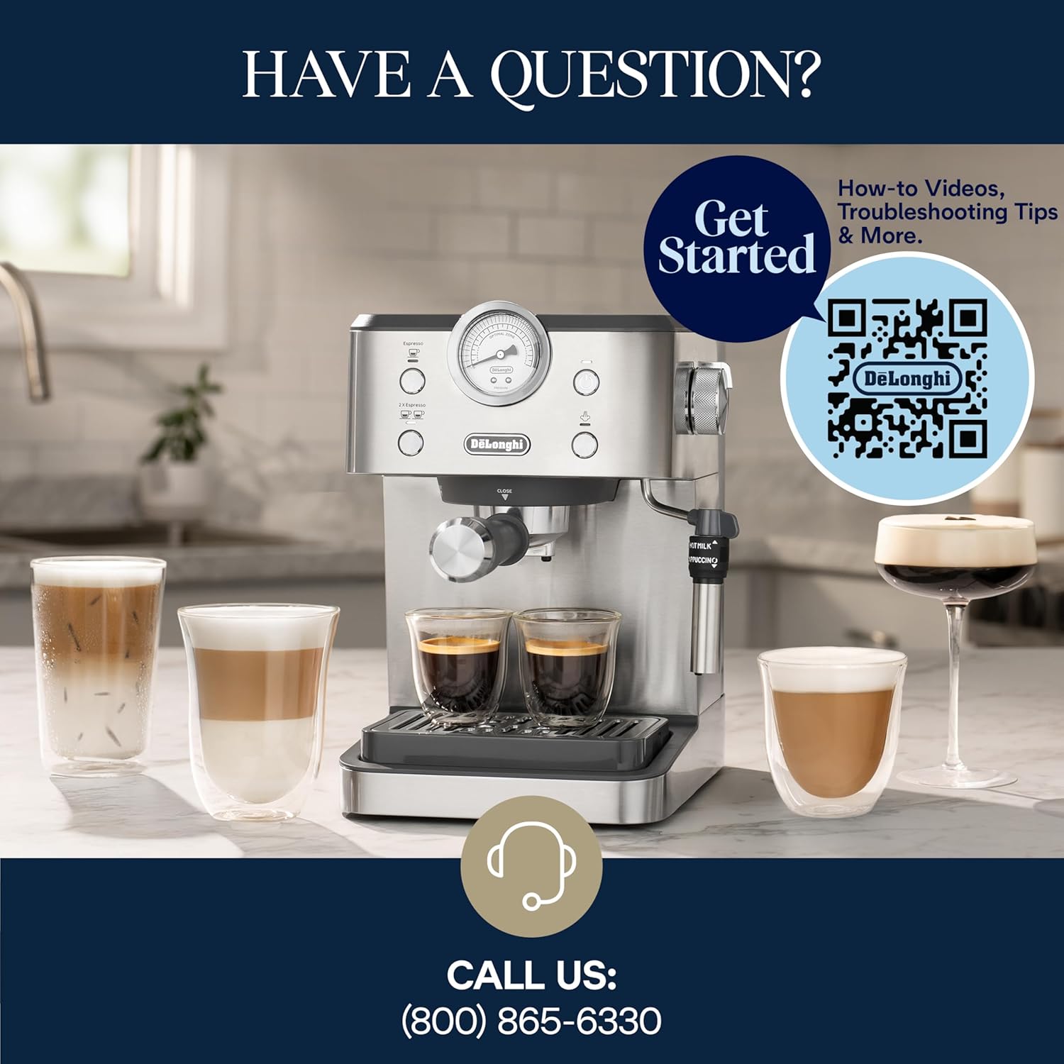 De’Longhi Linea Classic Espresso Machine with Milk Frother, 15-Bar Pump & Temperature Control - Barista Coffee Maker Kit for Espresso, Latte, Cappuccino & Iced Coffee - Italian Stainless Steel Design18