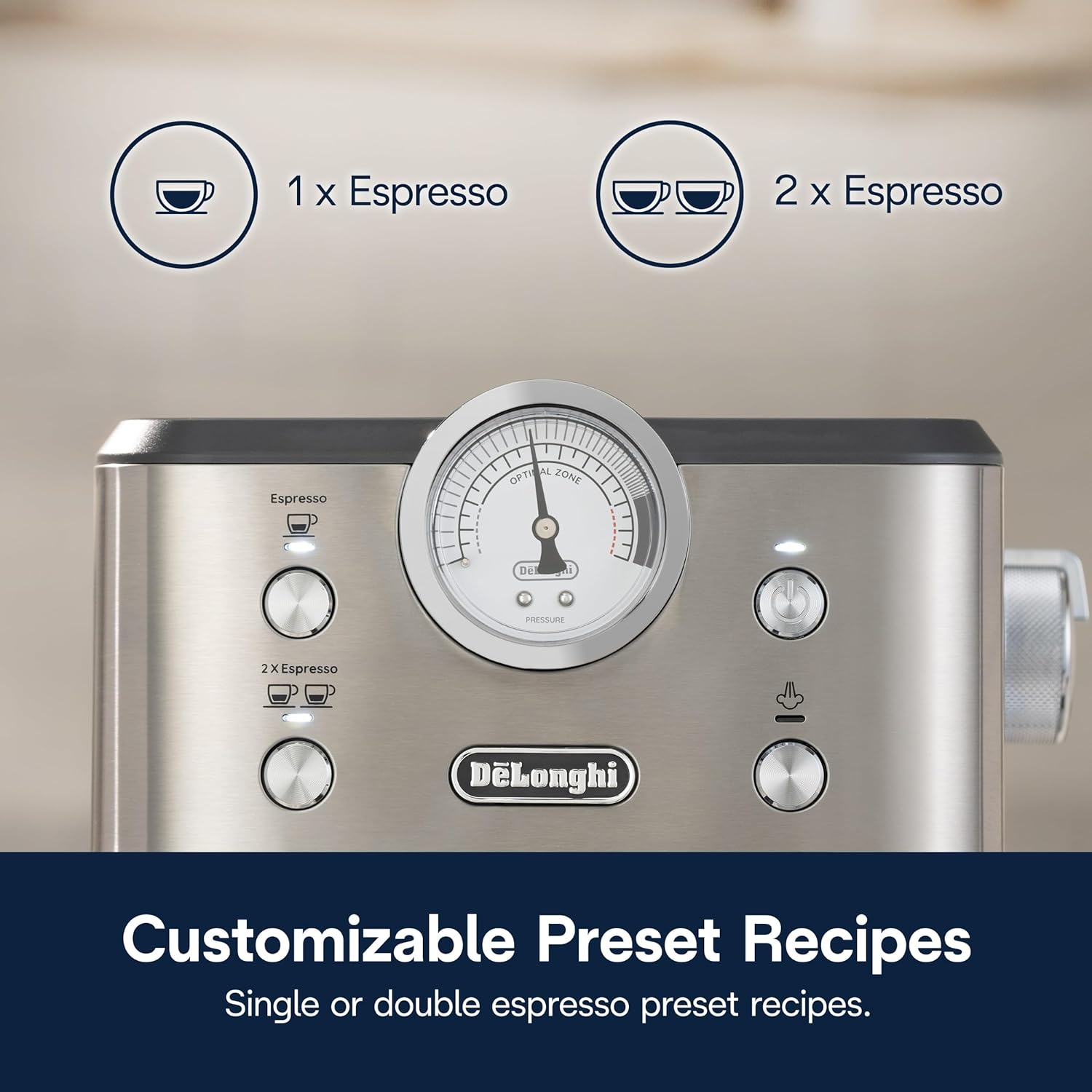 De’Longhi Linea Classic Espresso Machine with Milk Frother, 15-Bar Pump & Temperature Control - Barista Coffee Maker Kit for Espresso, Latte, Cappuccino & Iced Coffee - Italian Stainless Steel Design9