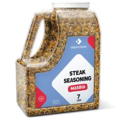 Dependable Food Steak Seasoning - 7 Lb. Resealable Jug - Non-GMO, Natural, No Additives, Kosher – Bulk Spice for Flavorful Steaks
