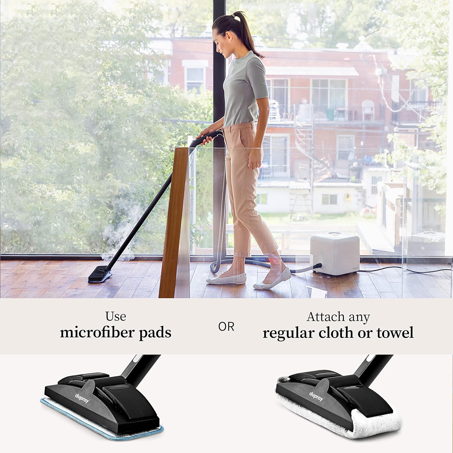 Dupray Neat Steam Cleaner with 17-Piece Kit – Powerful, chemical-free cleaning for floors, cars, tiles, upholstery, kitchen appliances, grout, and more, offering versatile, deep cleaning performance.5