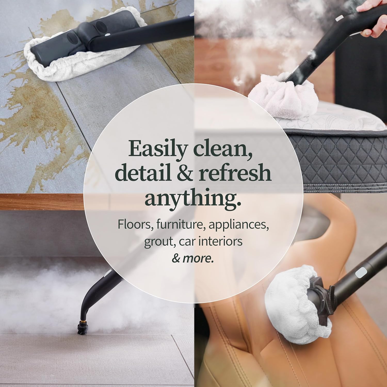 Dupray Neat Steam Cleaner with 17-Piece Kit – Powerful, chemical-free cleaning for floors, cars, tiles, upholstery, kitchen appliances, grout, and more, offering versatile, deep cleaning performance.7