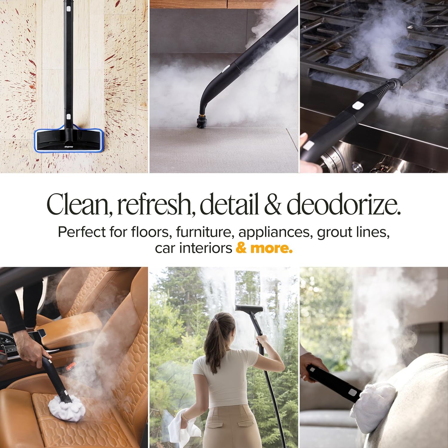 Dupray Neat Steam Cleaner with 20-piece Accesory Kit. For Multipurpose steam Cleaning Hardwood, Tile, Laminate and Sealed Floors, Couch, Furniture and more4
