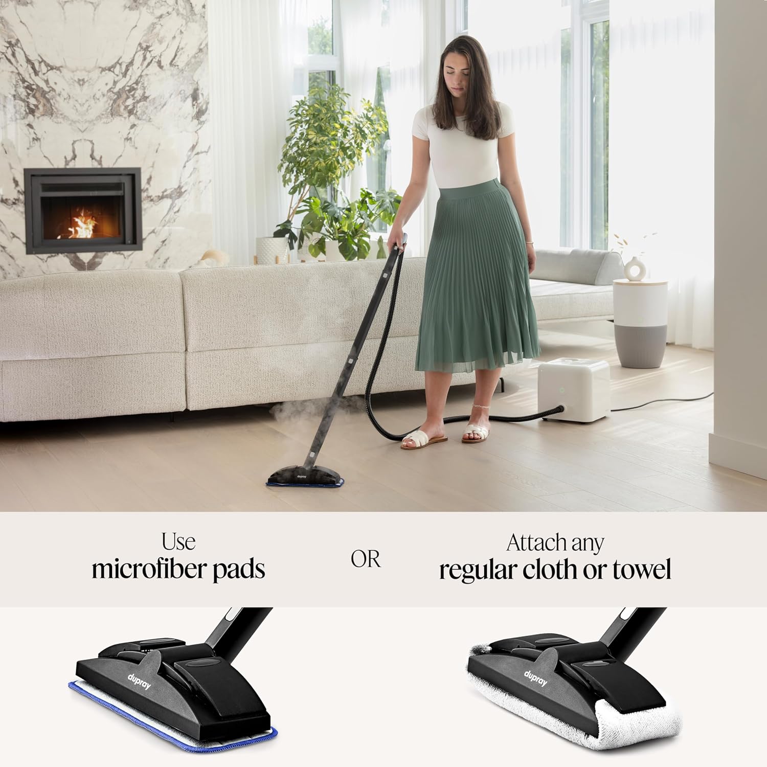 Dupray Neat Steam Cleaner with 20-piece Accesory Kit. For Multipurpose steam Cleaning Hardwood, Tile, Laminate and Sealed Floors, Couch, Furniture and more6