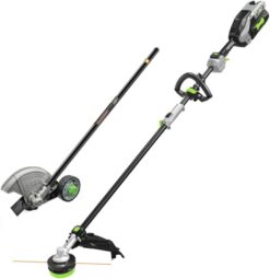 EGO MHC1603 Multi-Head Combo Kit 16-Inch 56-Volt Carbon Fiber String Trimmer with POWERLOAD™ & 8-Inch Carbon Fiber Edger Attachment & 56-Volt Power Head, 4.0Ah Battery and 320W Charger Included