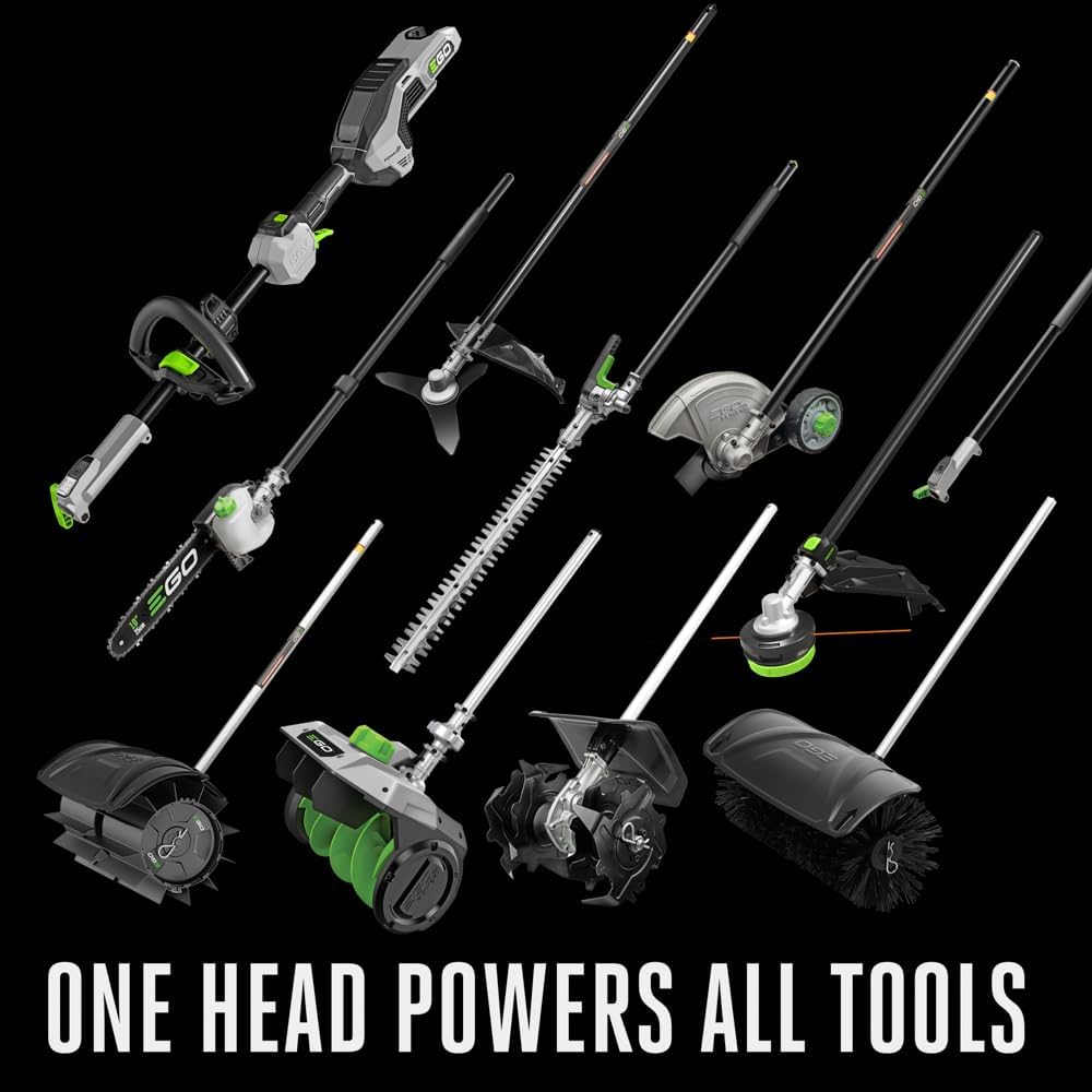 EGO MHC1603 Multi-Head Combo Kit 16-Inch 56-Volt Carbon Fiber String Trimmer with POWERLOAD™ & 8-Inch Carbon Fiber Edger Attachment & 56-Volt Power Head, 4.0Ah Battery and 320W Charger Included0