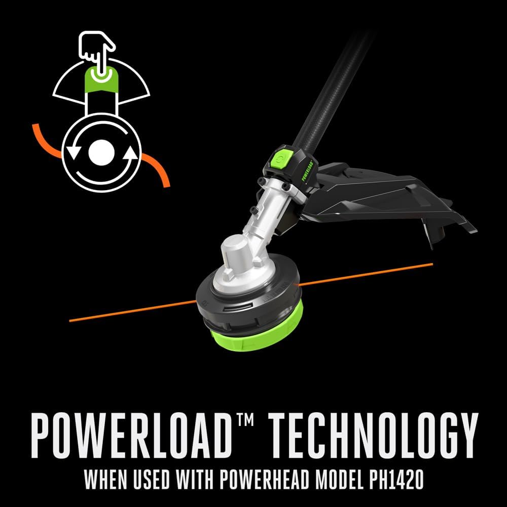 EGO MHC1603 Multi-Head Combo Kit 16-Inch 56-Volt Carbon Fiber String Trimmer with POWERLOAD™ & 8-Inch Carbon Fiber Edger Attachment & 56-Volt Power Head, 4.0Ah Battery and 320W Charger Included7
