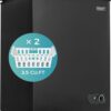 EUHOMY 3.5 Cu.Ft Chest Freezer with Removable Basket, Small Deep Freezer Adjustable 7 Thermostat, Quiet Mini Freezer Free-Standing Top Door, Energy Saving for Apartment/Garage/Basement/Dorm/Home,Black