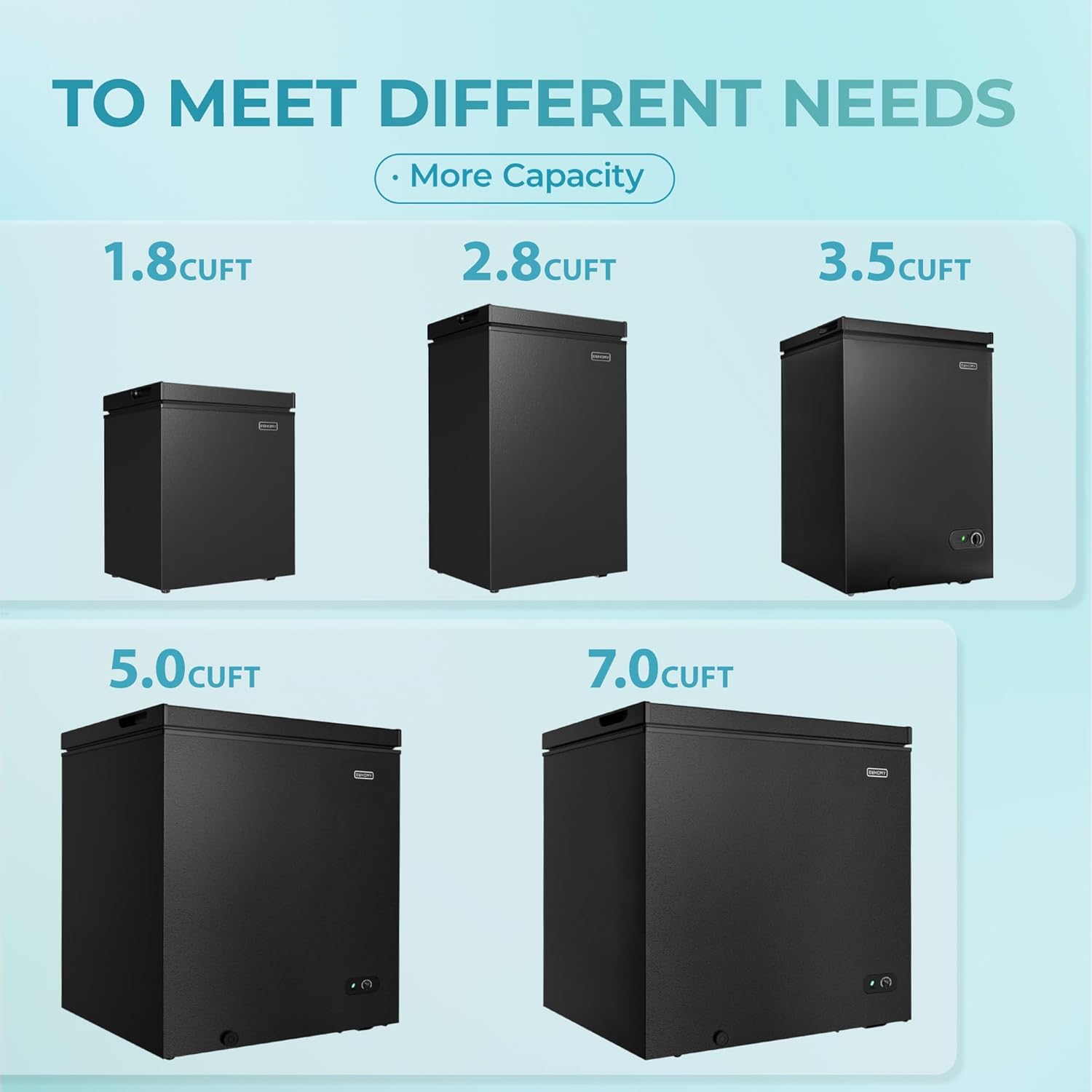 EUHOMY 3.5 Cu.Ft Chest Freezer with Removable Basket, Small Deep Freezer Adjustable 7 Thermostat, Quiet Mini Freezer Free-Standing Top Door, Energy Saving for Apartment Garage Basement Dorm Home,Black11
